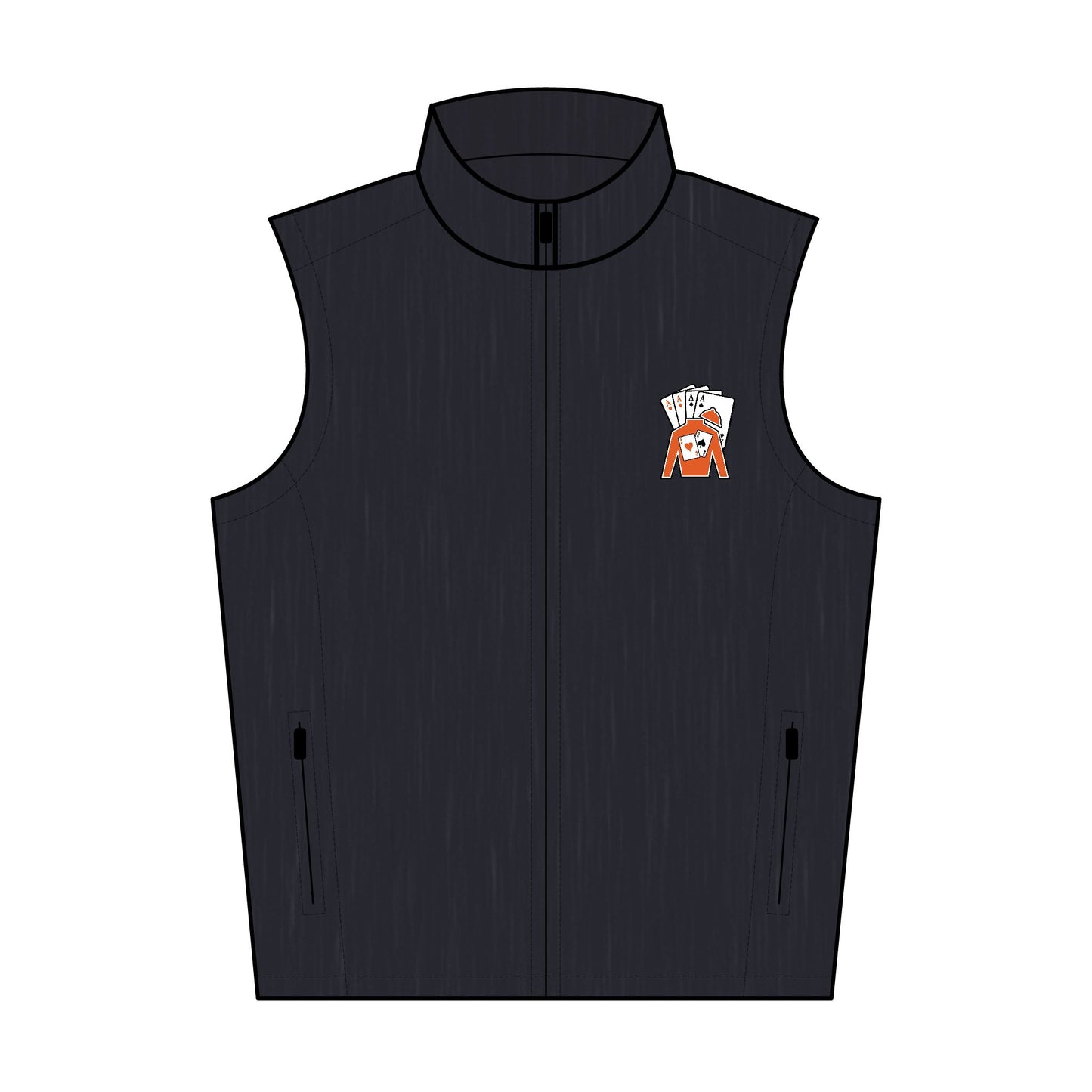Port Authority® Men's Core Soft Shell Vest (Embroidery) - White Cards behind silks logo