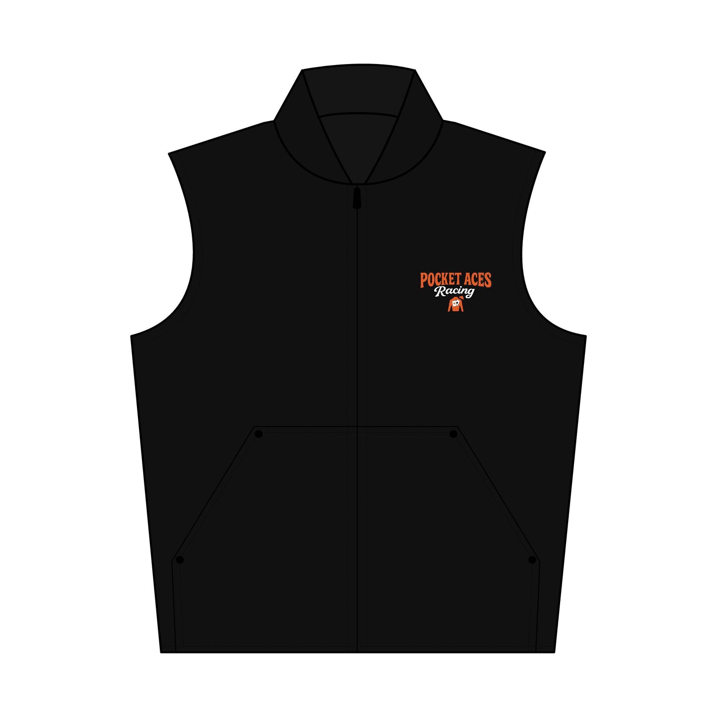 CornerStone® Unisex Washed Duck Cloth Vest (Embroidery) - Groovy text & Silks logo