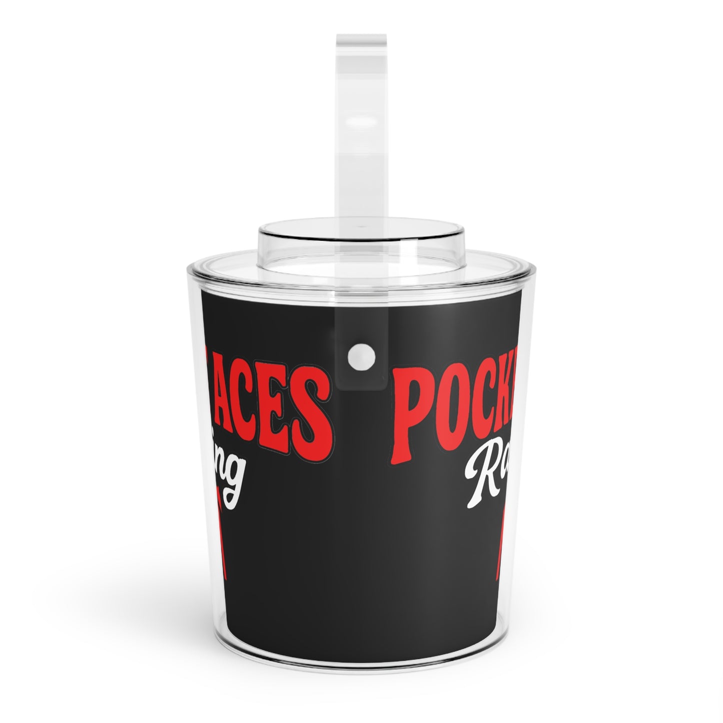 Ice Bucket with Tongs - Groovy Text & Silks