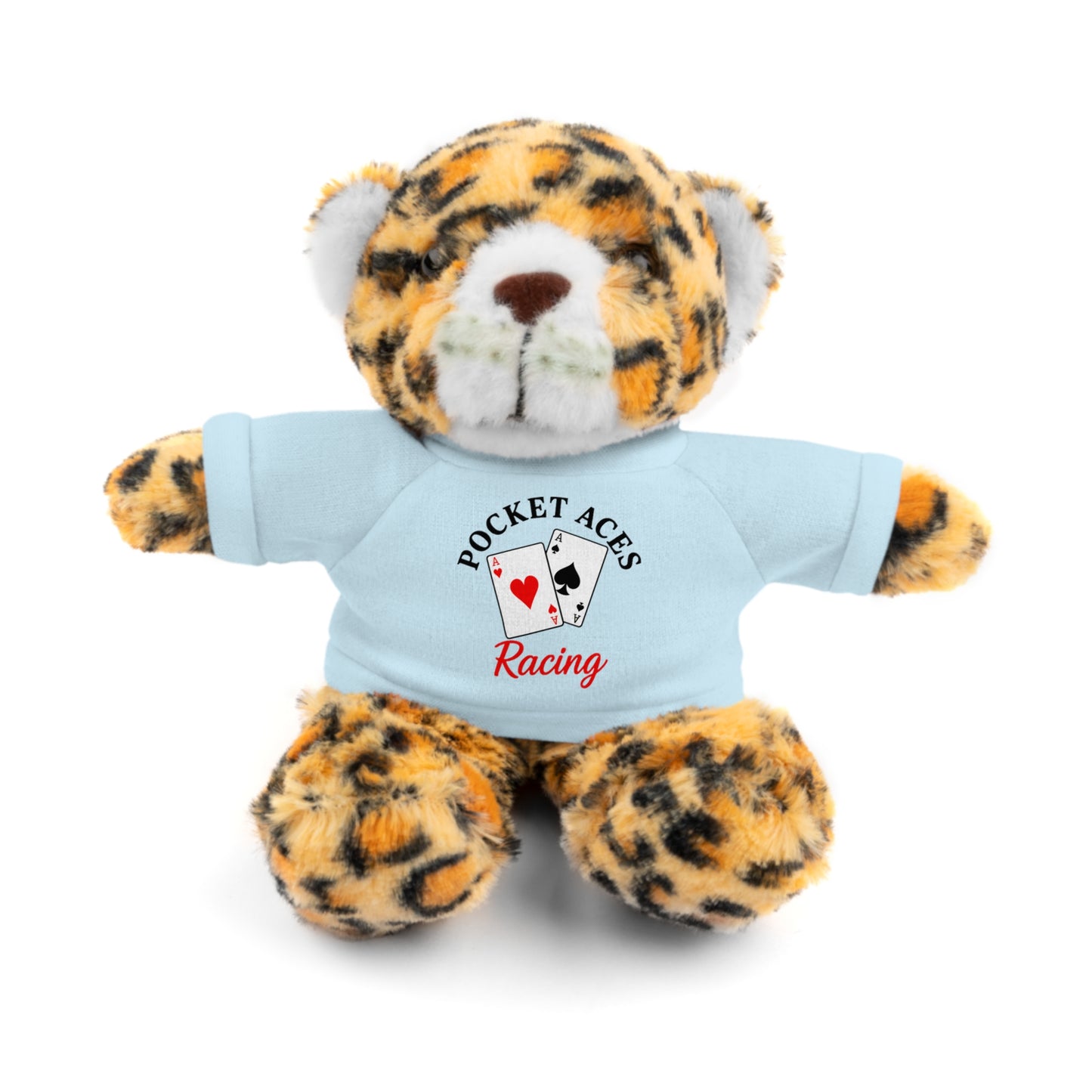 Stuffed Animals with Cards & Text logo Tee
