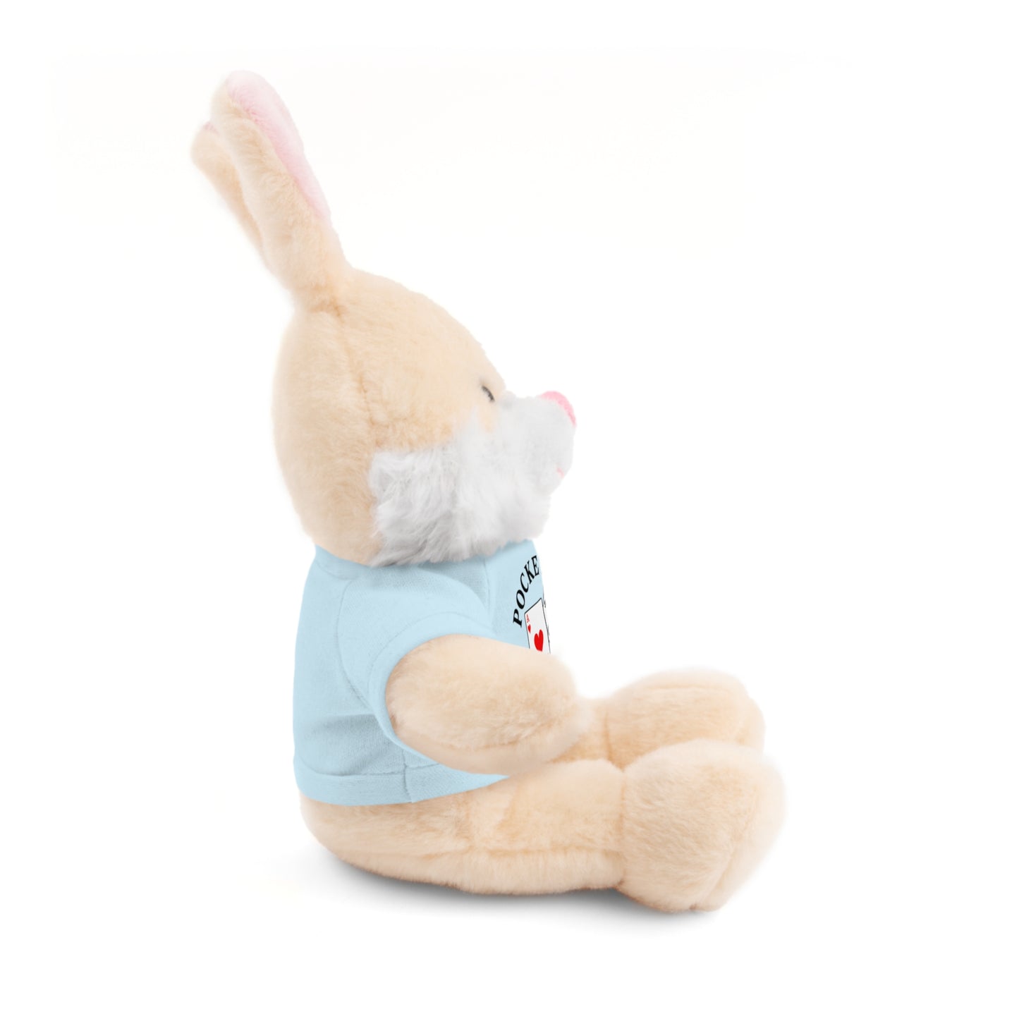Stuffed Animals with Cards & Text logo Tee