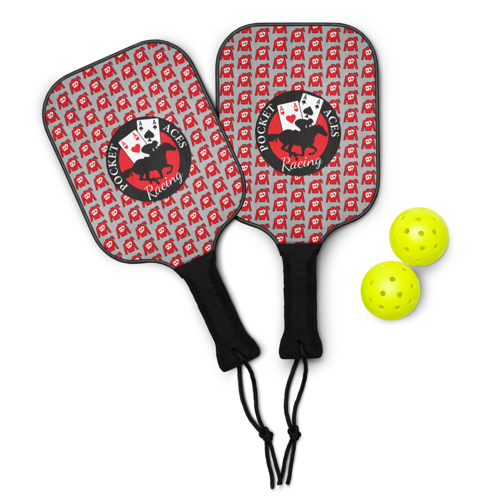 Pickleball paddle set - Silks background with classic logo center