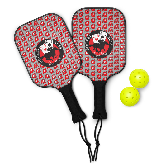 Pickleball paddle set - Silks background with classic logo center