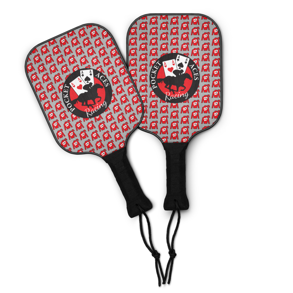 Pickleball paddle set - Silks background with classic logo center