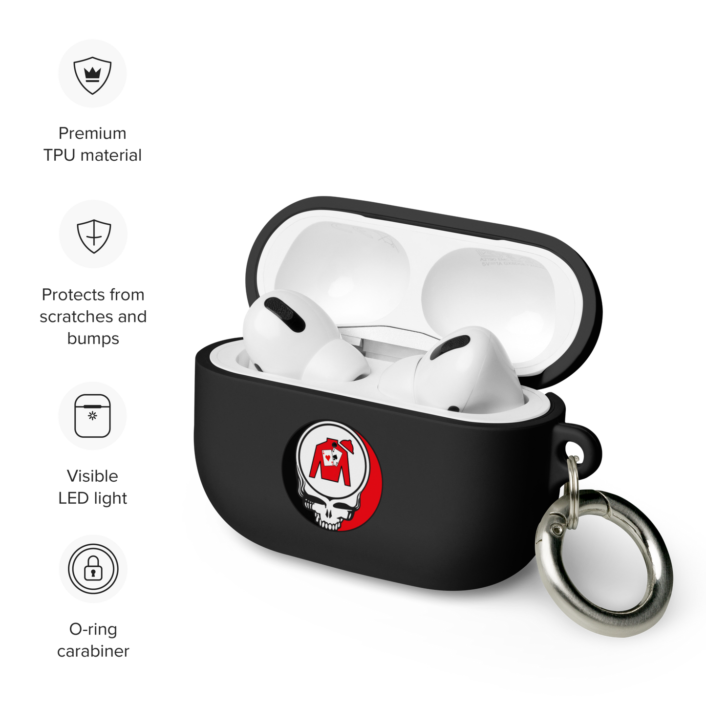 Rubber Case for AirPods® - Ace Your Face (Silks Stealie) + FCGO