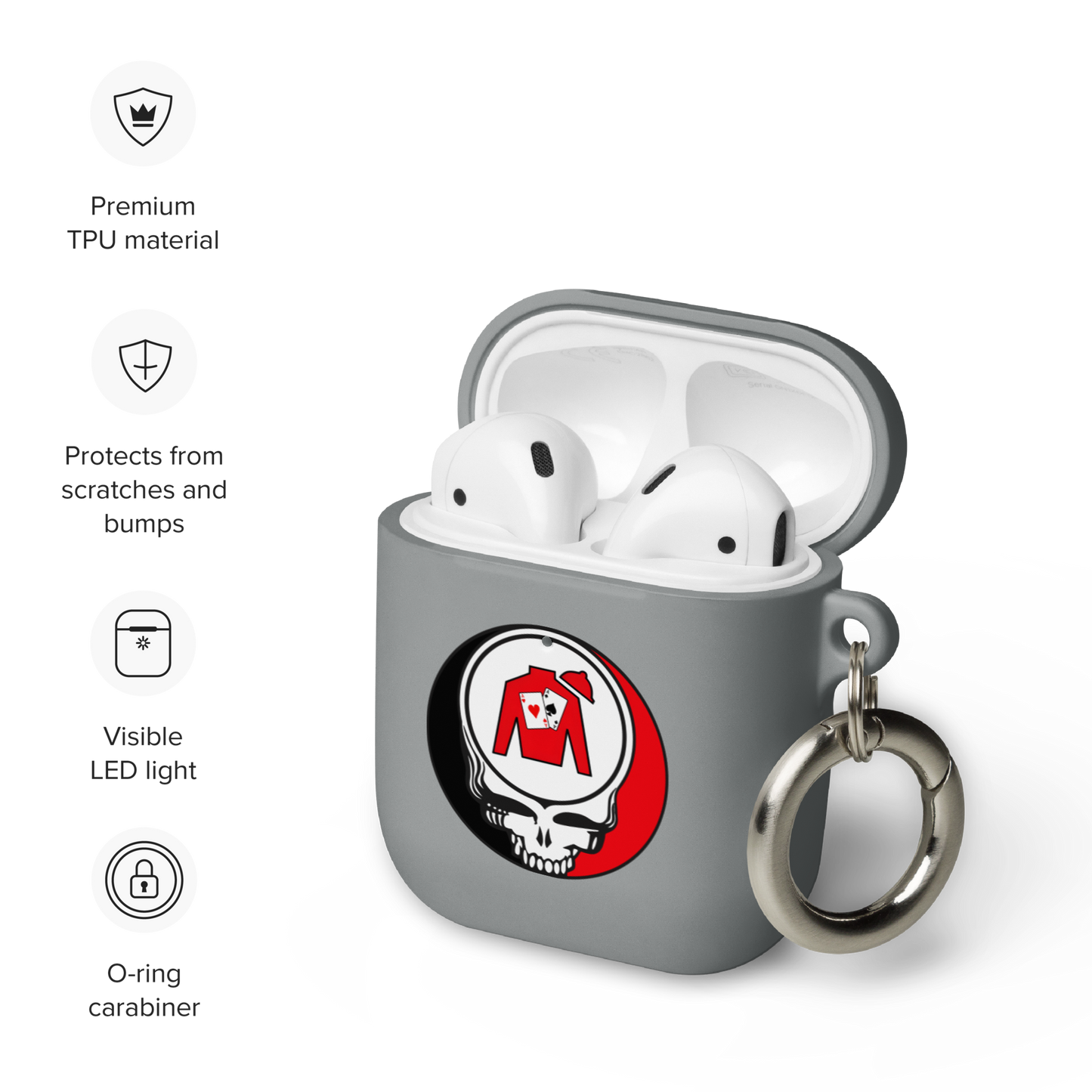 Rubber Case for AirPods® - Ace Your Face (Silks Stealie) + FCGO