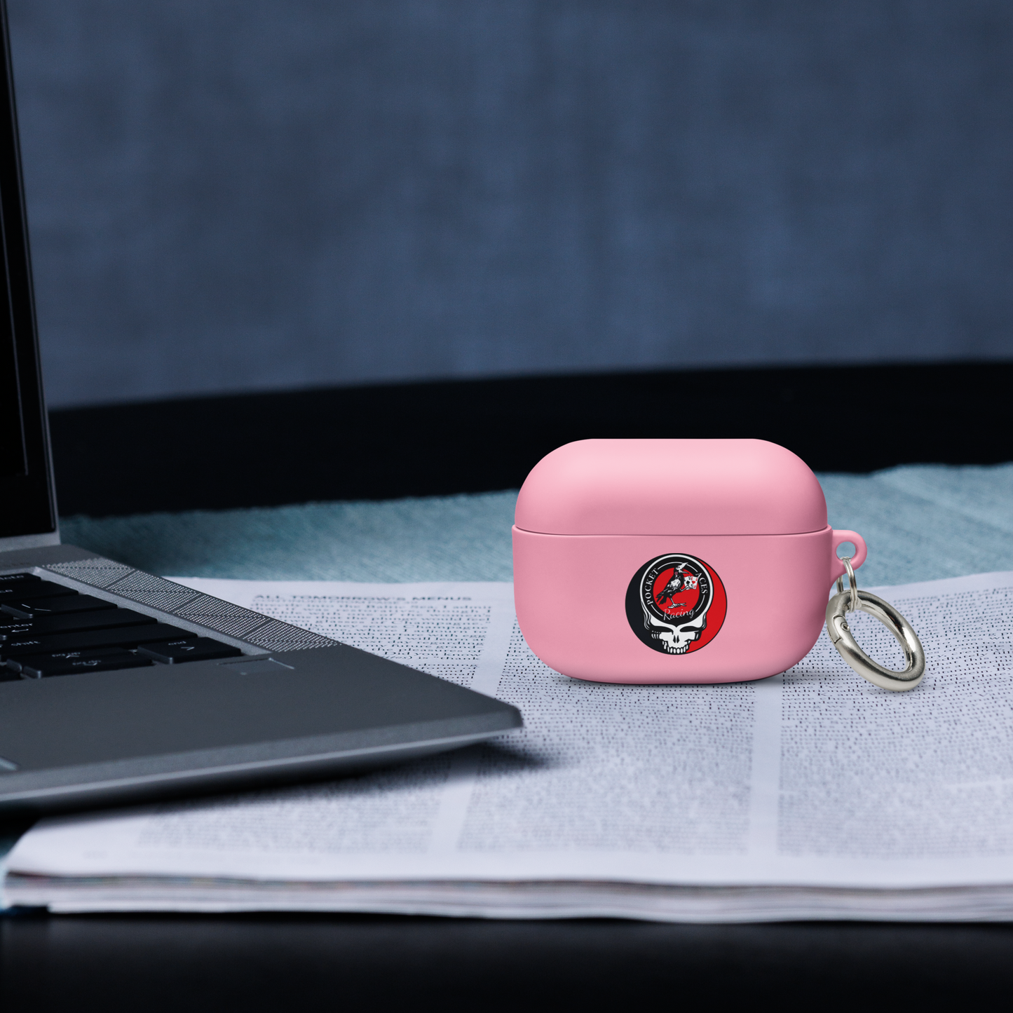 Rubber Case for AirPods® - Ace Your Face (Rook Stealie) + Rook Crow over Roses
