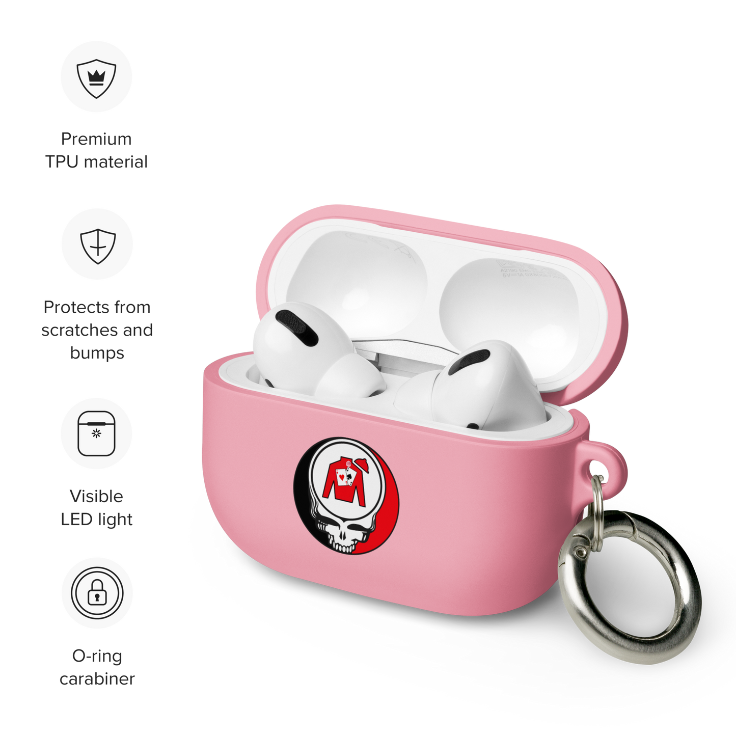 Rubber Case for AirPods® - Ace Your Face (Silks Stealie) + FCGO