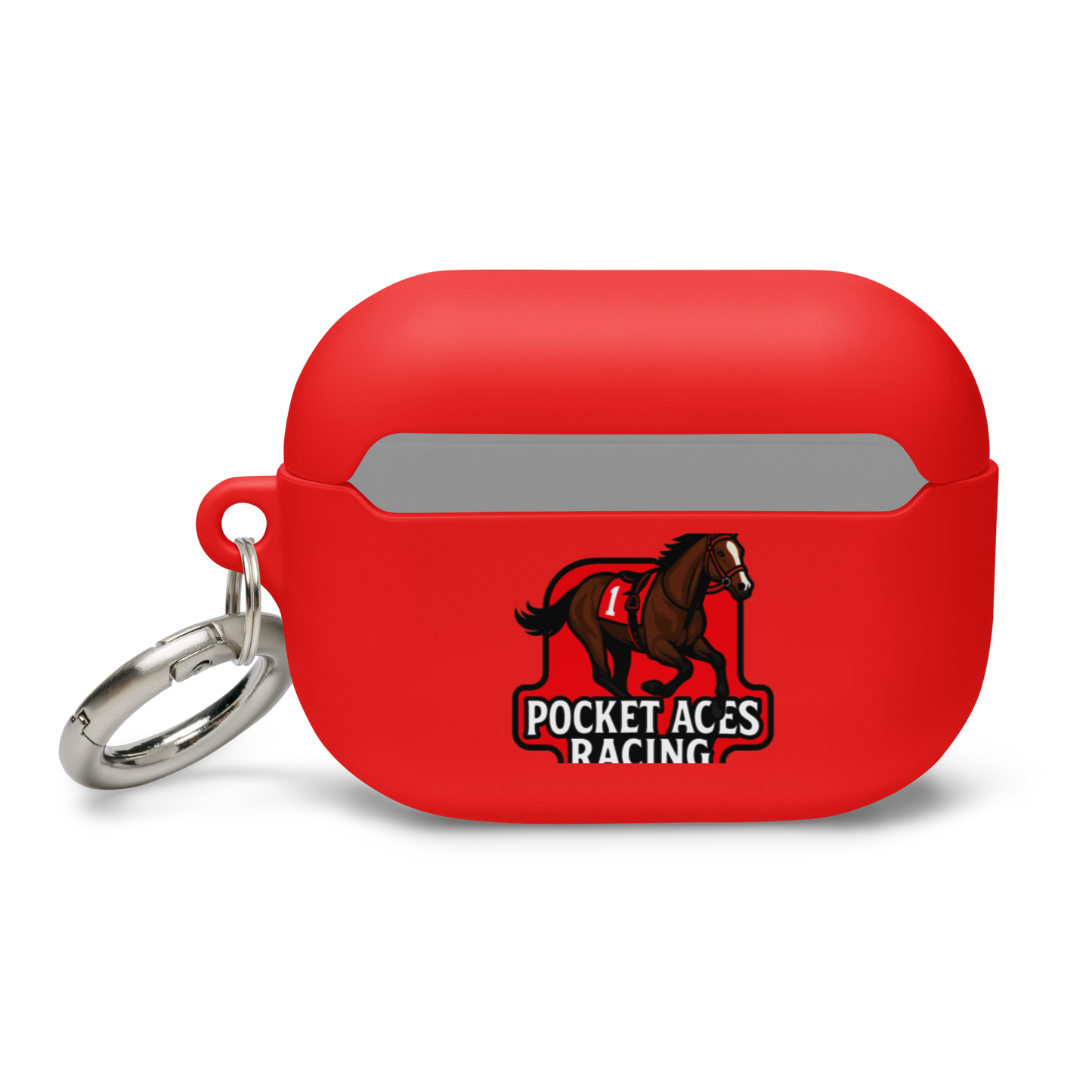 Rubber Case for AirPods® - Framed Cards logo + Horse in Tack logo