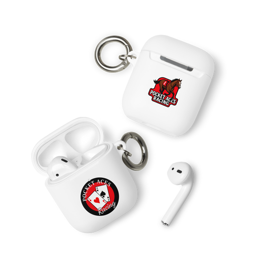 Rubber Case for AirPods® - Framed Cards logo + Horse in Tack logo