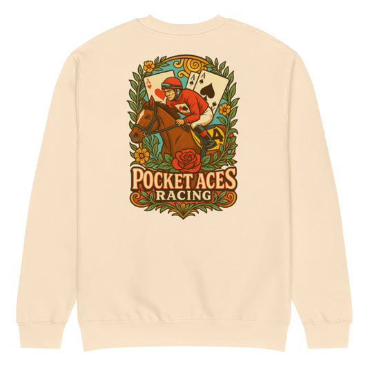 Unisex premium crew neck sweatshirt - Race Day Sunshine (back print)