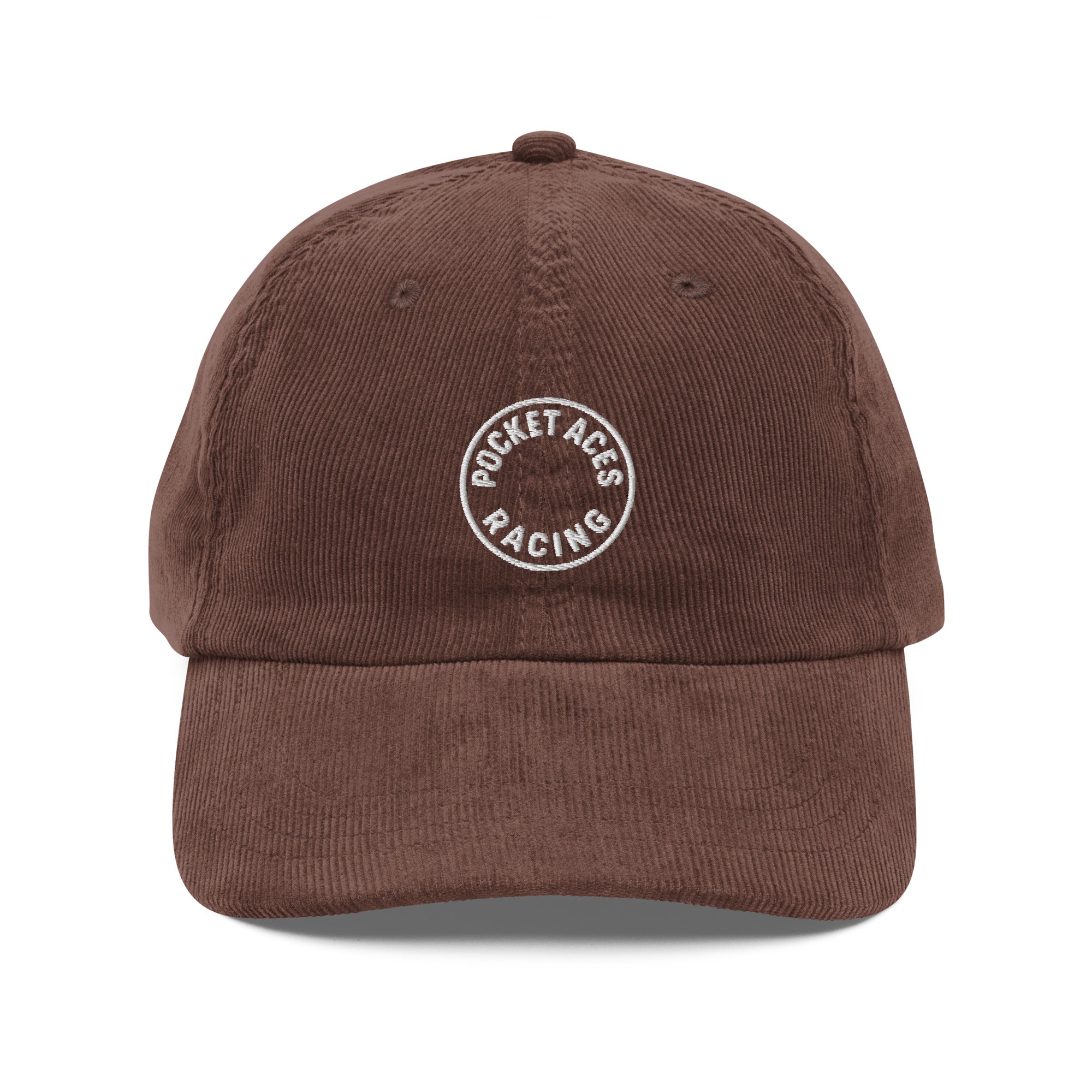 Vintage corduroy cap - Embroidered Railbird Round (front) + Silks logo ...