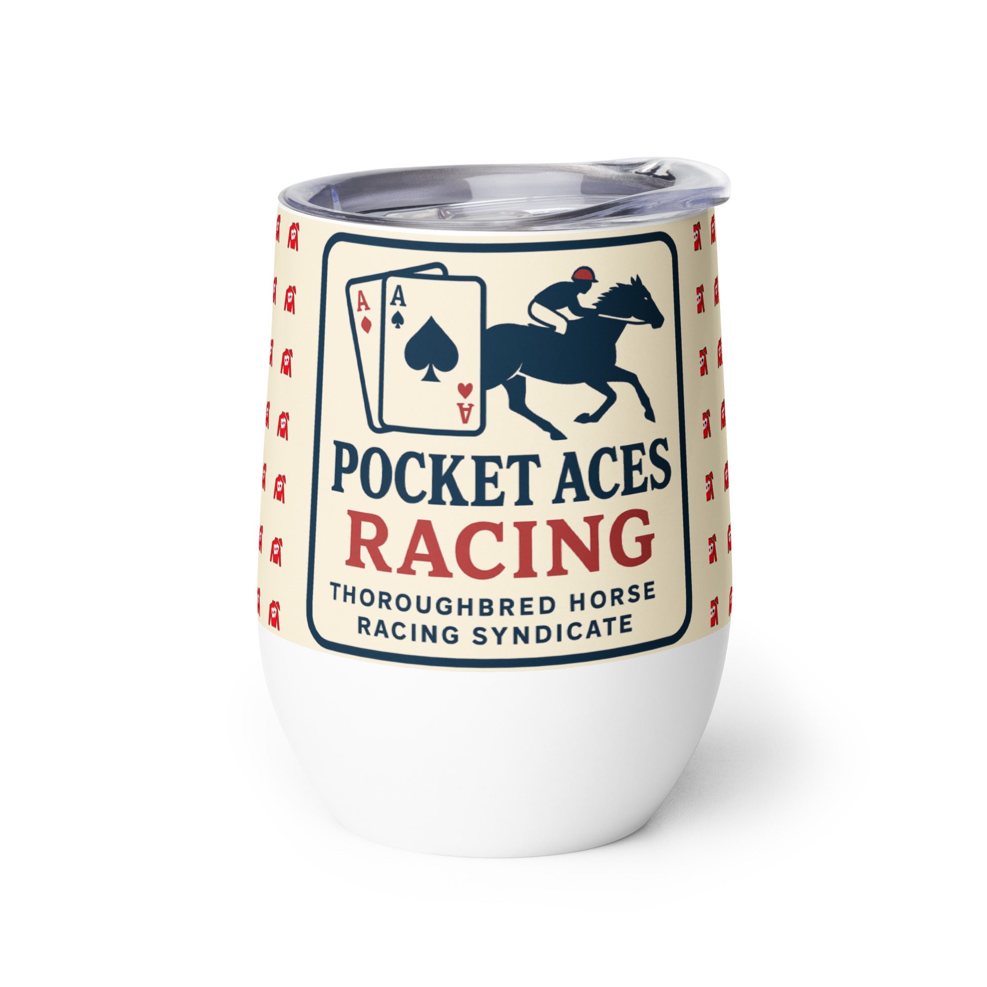 Vino Racing Sticker Wine tumbler - Syndicate sticker over silks – Wear The Winner's Circle ...
